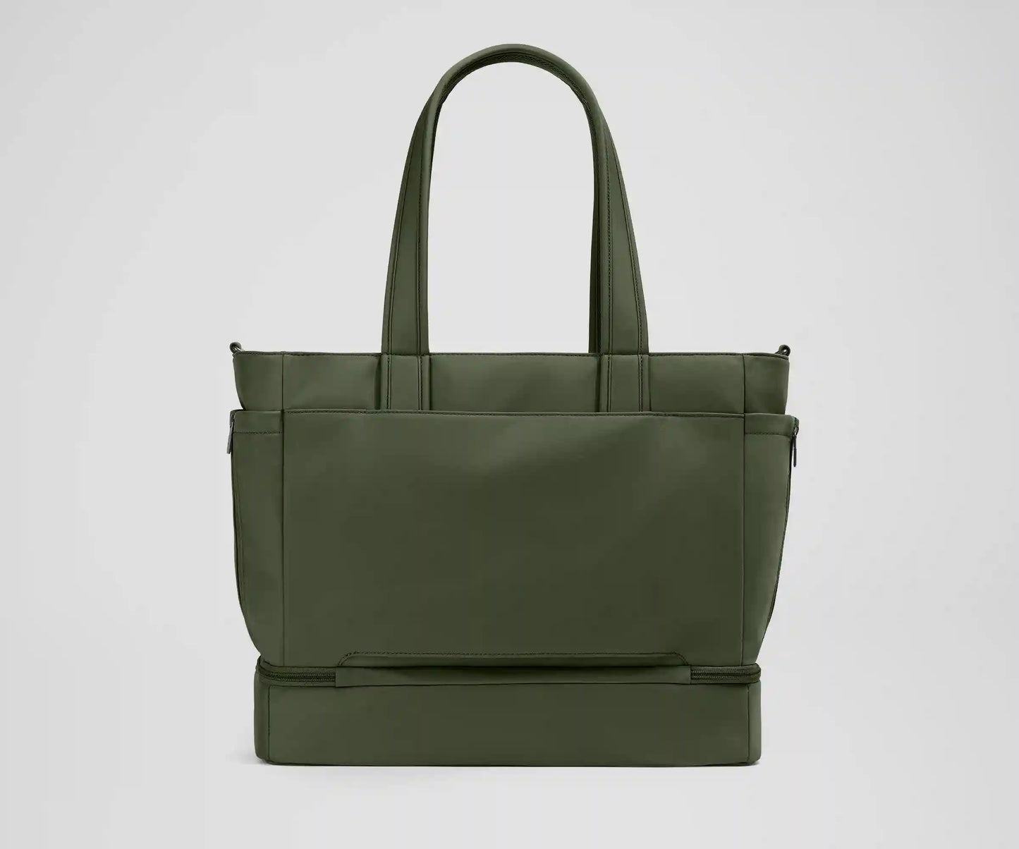 The Double Diaper Tote in Olive Green