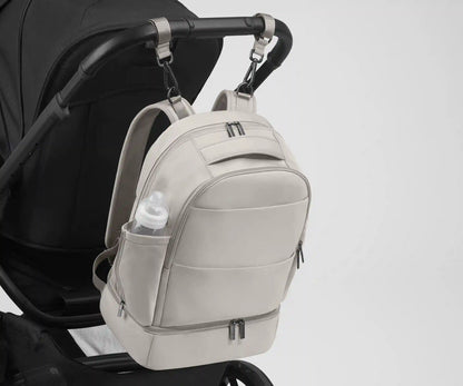 The Double Diaper Backpack in Cloud Gray