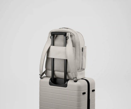 The Double Diaper Backpack in Cloud Gray