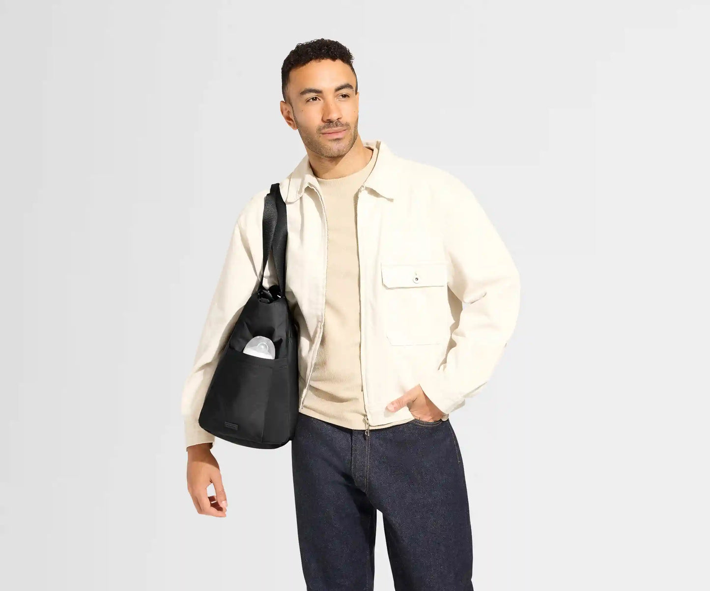 Featherlight Diaper Tote in Jet Black