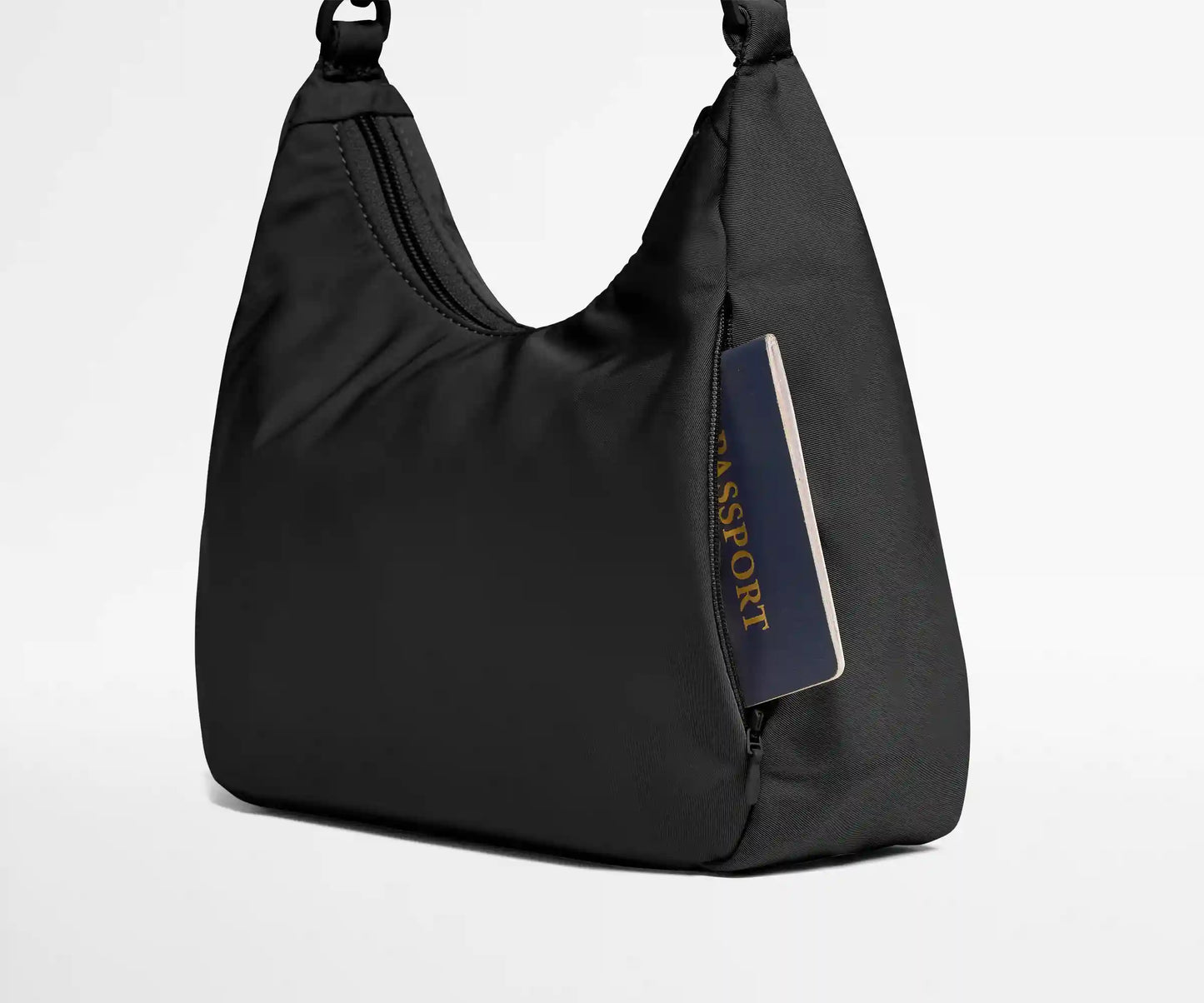 Featherlight Duo Crossbody in Jet Black