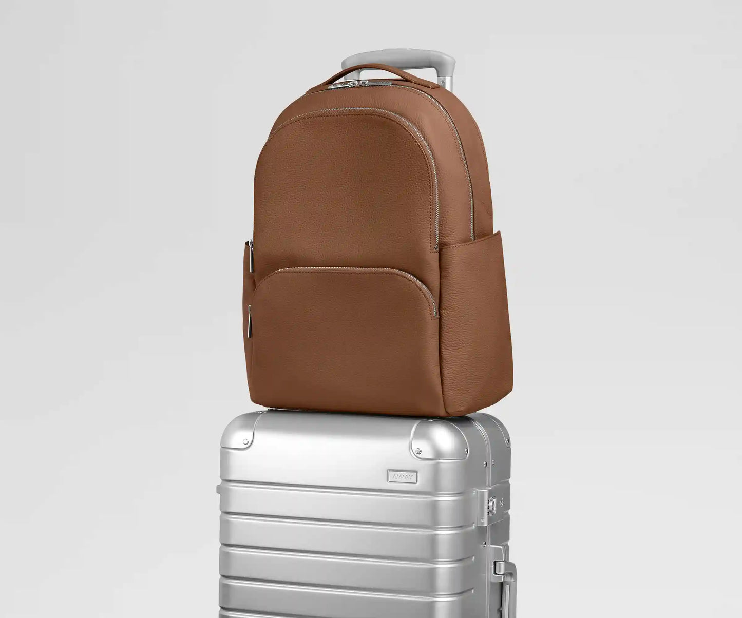 Leather Backpack in Saddle Brown