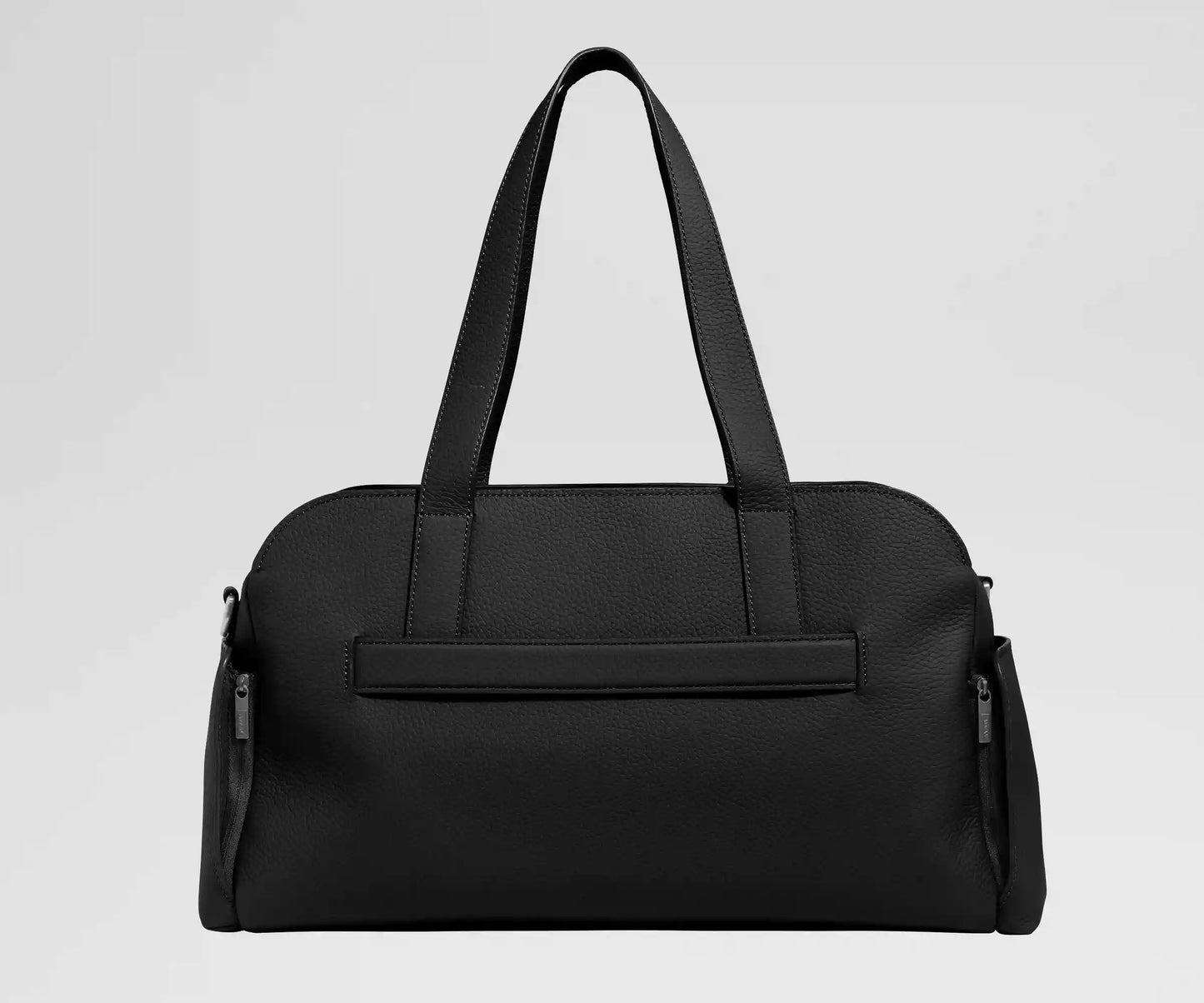 Leather Duffle in Jet Black