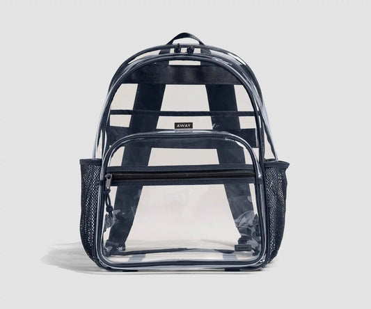 Clear Daily Backpack in Clear/Navy Blue