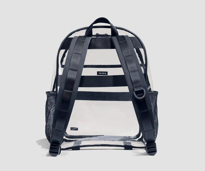 Clear Daily Backpack in Clear/Navy Blue