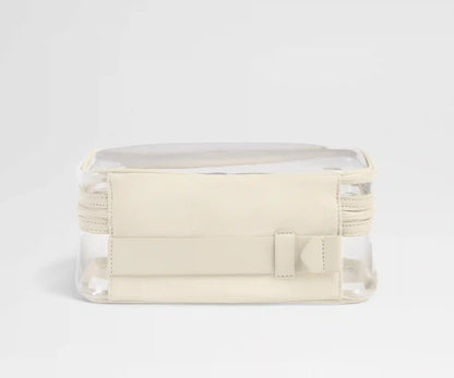 Clear Toiletry Bag in Salt White