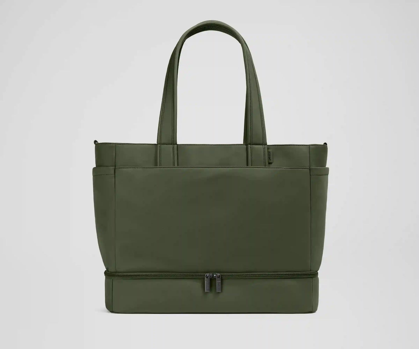 The Double Diaper Tote in Olive Green